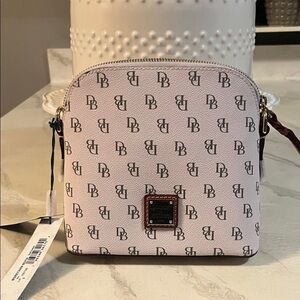 Dooney & Bourke nwt white grey  Logo Crossbody Bag